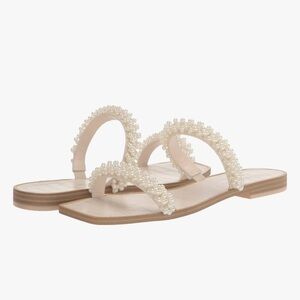Dolce Vita Cream Sandals with Braided Design